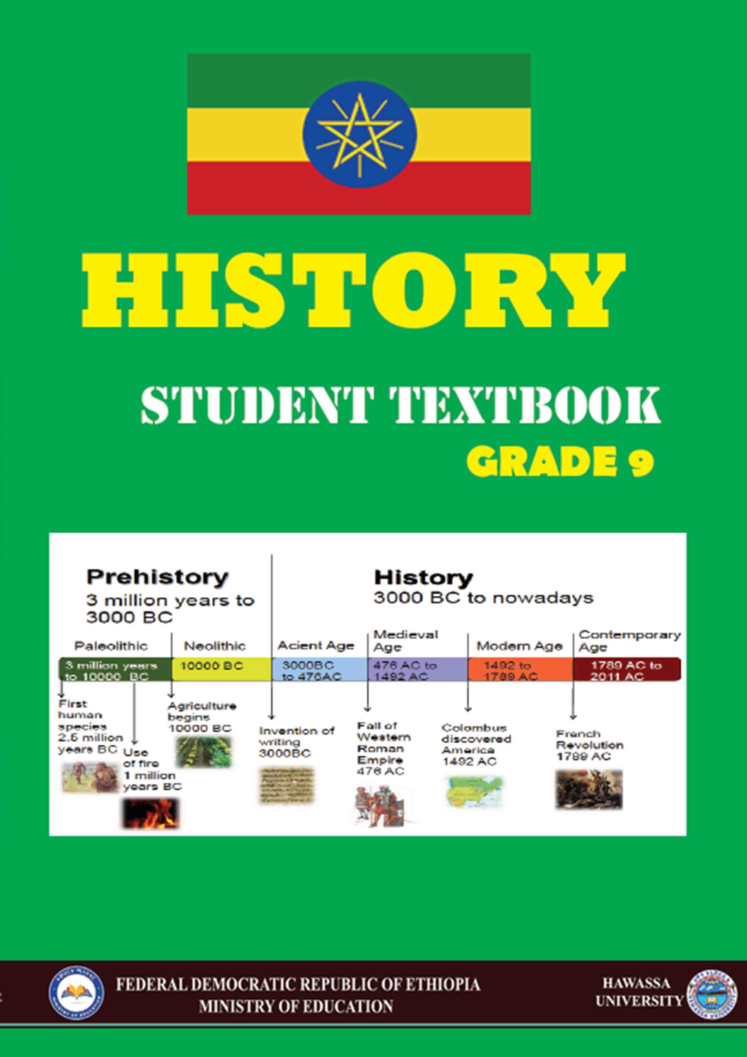 Grade 9 History textbook coverpage